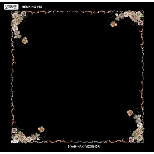 Reyyan İpek 100 cm Desenli Oyalık Yazma (ryyn-439-31)