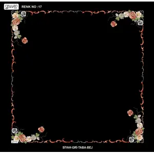 Reyyan İpek 100 cm Desenli Oyalık Yazma (ryyn-439-33)