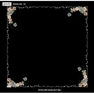 Reyyan İpek 100 cm Desenli Oyalık Yazma (ryyn-439-34)