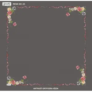 Reyyan İpek 100 cm Desenli Oyalık Yazma (ryyn-439-39)