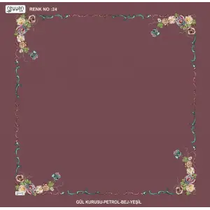 Reyyan İpek 100 cm Desenli Oyalık Yazma (ryyn-439-40)