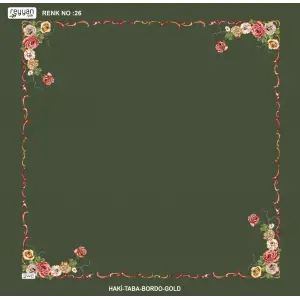 Reyyan İpek 100 cm Desenli Oyalık Yazma (ryyn-439-42)