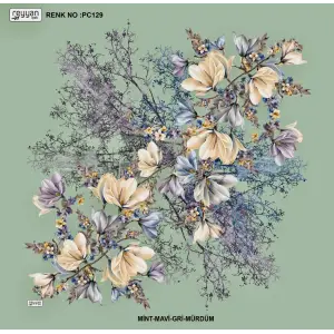 Reyyan İpek 100 cm Desenli Oyalık Yazma (ryyn-440-03)