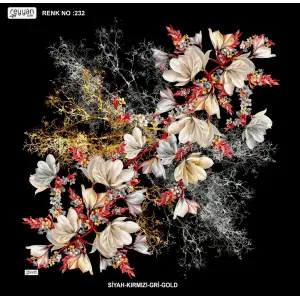 Reyyan İpek 100 cm Desenli Oyalık Yazma (ryyn-440-14)