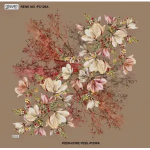 Reyyan İpek 100 cm Desenli Oyalık Yazma (ryyn-440-15)