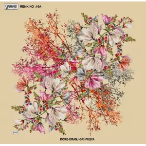 Reyyan İpek 100 cm Desenli Oyalık Yazma (ryyn-440-22)