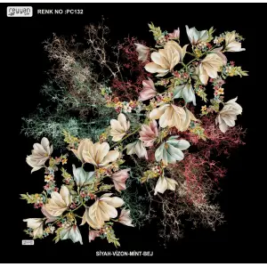 Reyyan İpek 100 cm Desenli Oyalık Yazma (ryyn-440-25)