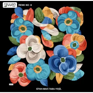 Reyyan İpek 100 cm Desenli Oyalık Yazma (ryyn-441-01)