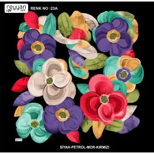 Reyyan İpek 100 cm Desenli Oyalık Yazma (ryyn-441-09)