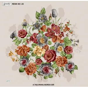 Reyyan İpek 100 cm Desenli Oyalık Yazma (ryyn-443-04)