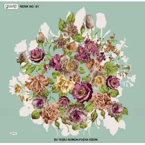 Reyyan İpek 100 cm Desenli Oyalık Yazma (ryyn-443-13)