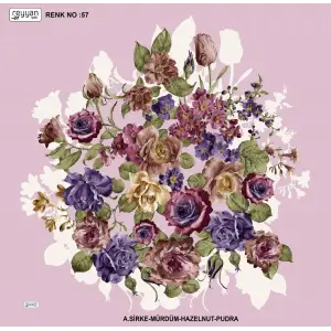 Reyyan İpek 100 cm Desenli Oyalık Yazma (ryyn-443-15)