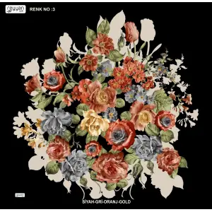 Reyyan İpek 100 cm Desenli Oyalık Yazma (ryyn-443-22)