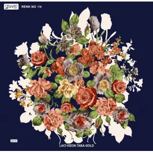 Reyyan İpek 100 cm Desenli Oyalık Yazma (ryyn-443-27)