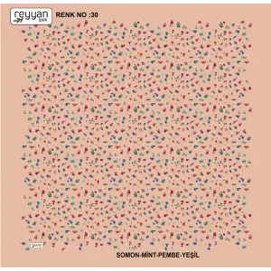 Reyyan İpek 100 cm Desenli Oyalık Yazma (ryyn-444-02)