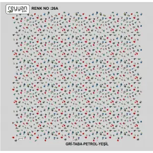 Reyyan İpek 100 cm Desenli Oyalık Yazma (ryyn-444-03)