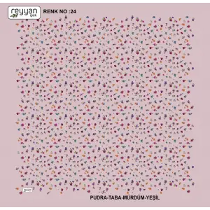 Reyyan İpek 100 cm Desenli Oyalık Yazma (ryyn-444-04)