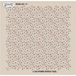 Reyyan İpek 100 cm Desenli Oyalık Yazma (ryyn-444-21)