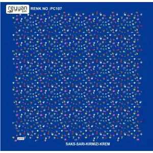 Reyyan İpek 100 cm Desenli Oyalık Yazma (ryyn-444-26)