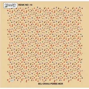 Reyyan İpek 100 cm Desenli Oyalık Yazma (ryyn-444-28)