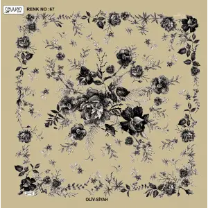 Reyyan İpek 100 cm Desenli Oyalık Yazma (ryyn-445-07)