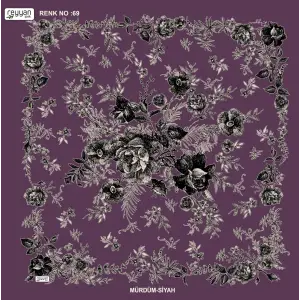 Reyyan İpek 100 cm Desenli Oyalık Yazma (ryyn-445-08)