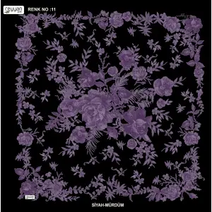 Reyyan İpek 100 cm Desenli Oyalık Yazma (ryyn-445-13)