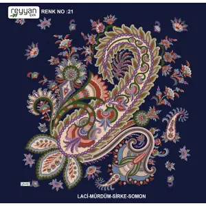 Reyyan İpek 100 cm Desenli Oyalık Yazma (ryyn-446-02)