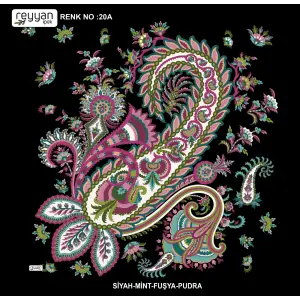 Reyyan İpek 100 cm Desenli Oyalık Yazma (ryyn-446-03)