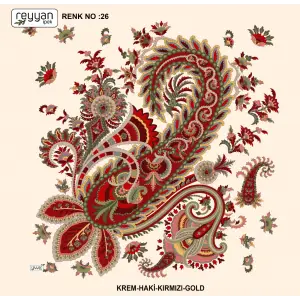 Reyyan İpek 100 cm Desenli Oyalık Yazma (ryyn-446-12)