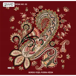 Reyyan İpek 100 cm Desenli Oyalık Yazma (ryyn-446-16)