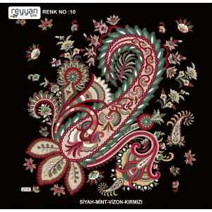 Reyyan İpek 100 cm Desenli Oyalık Yazma (ryyn-446-20)
