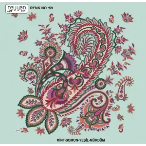 Reyyan İpek 100 cm Desenli Oyalık Yazma (ryyn-446-27)