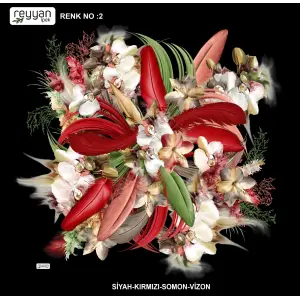 Reyyan İpek 100 cm Desenli Oyalık Yazma (ryyn-448-07)