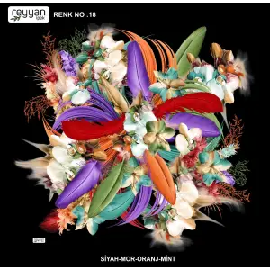 Reyyan İpek 100 cm Desenli Oyalık Yazma (ryyn-448-08)