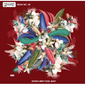 Reyyan İpek 100 cm Desenli Oyalık Yazma (ryyn-448-10)