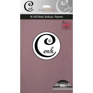 Cenk Yazma 90cm Düz Tekli Poşet Yazma Puslu Gül (90cm-076)