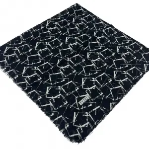 Eyfel Dimi Koton Eşarp Siyah-Beyaz Serisi (FE524-12)