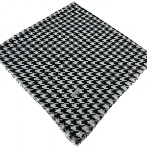 Eyfel Dimi Koton Eşarp Siyah-Beyaz Serisi (FE524-13)