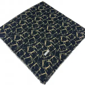 Eyfel Dimi Koton Eşarp Siyah-Karamel Serisi (FE525-09)