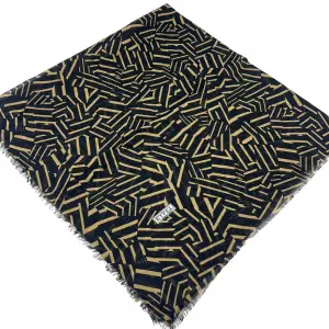 Eyfel Dimi Koton Eşarp Siyah-Karamel Serisi (FE525-13)