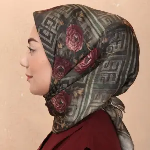 Locella El Dikişli Dijital Soft Eşarp-soft16-07