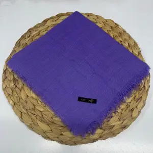 Soft İpek Düz Flamlı Keten Eşarp (FE424-17)