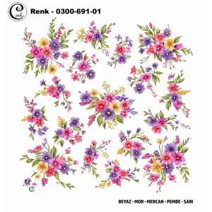 Cenk 100 cm Desenli Oyalık Yazma (Cnk-691-01)