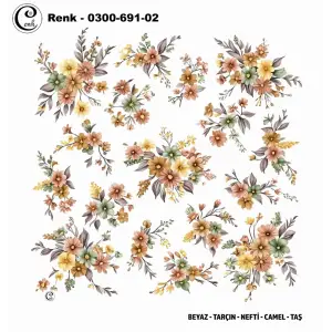 Cenk 100 cm Desenli Oyalık Yazma (Cnk-691-02)