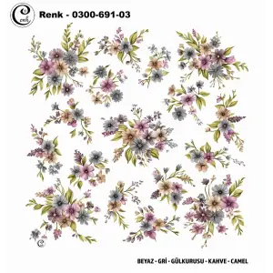 Cenk 100 cm Desenli Oyalık Yazma (Cnk-691-03)