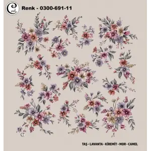 Cenk 100 cm Desenli Oyalık Yazma (Cnk-691-11)