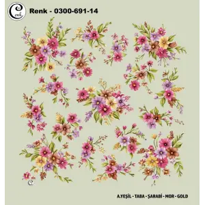 Cenk 100 cm Desenli Oyalık Yazma (Cnk-691-14)