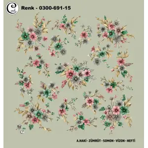 Cenk 100 cm Desenli Oyalık Yazma (Cnk-691-15)