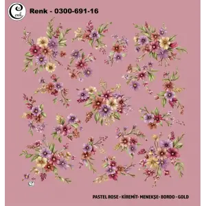 Cenk 100 cm Desenli Oyalık Yazma (Cnk-691-16)